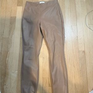 H&M Tan faux leather Skinny Pants